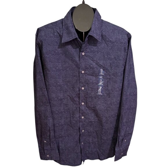 GAP Slim Fit Premium Button Down Shirt XL Navy Blue Long Sleeve 100% Cotton NWT - Picture 1 of 8